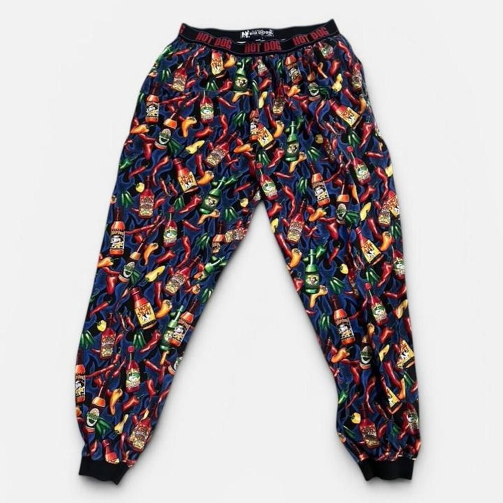 Vintage Big Dogs Hot Sauce All Over Print Lounge Pants Size M
